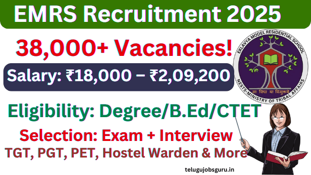 EMRS Recruitment 2025 – Apply Online for 38,000+ Teaching & Non-Teaching Posts in Eklavya Model Residential Schools